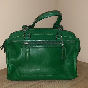 Kelly Green Coach Satchel